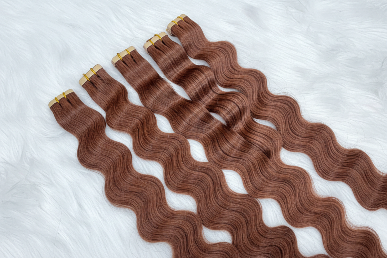 #33 Tape-In Hair Extensions | Natural Wavy Human Hair | C Beauty
