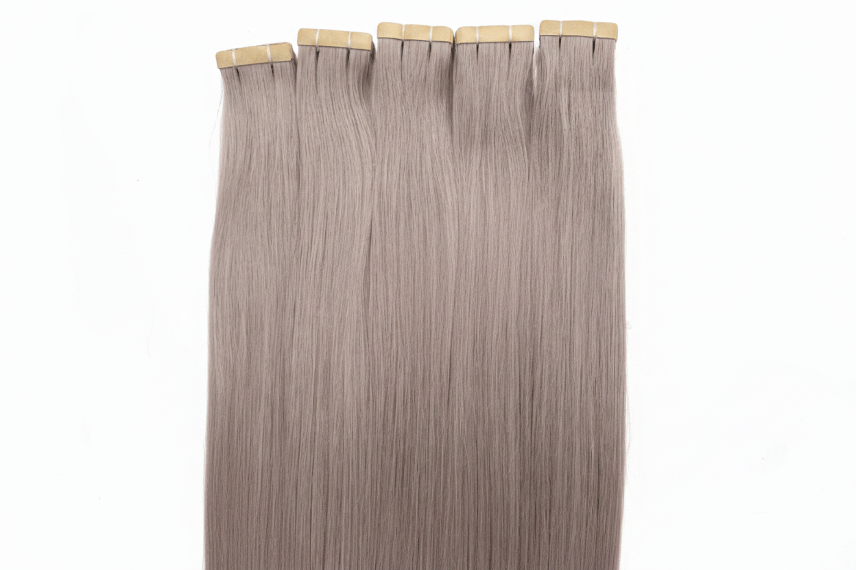 Platinum Silver Tape-In Hair Extensions | Straight Human Hair | C Beauty