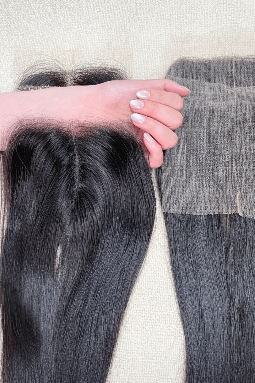 4x4 lace closure Vietnamese human hair natural black C Beauty