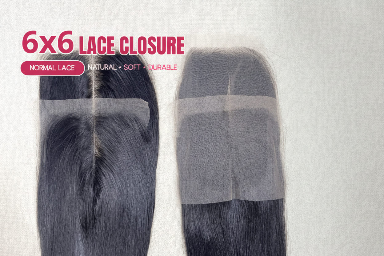 6x6 lace closure Vietnamese human hair natural black C Beauty