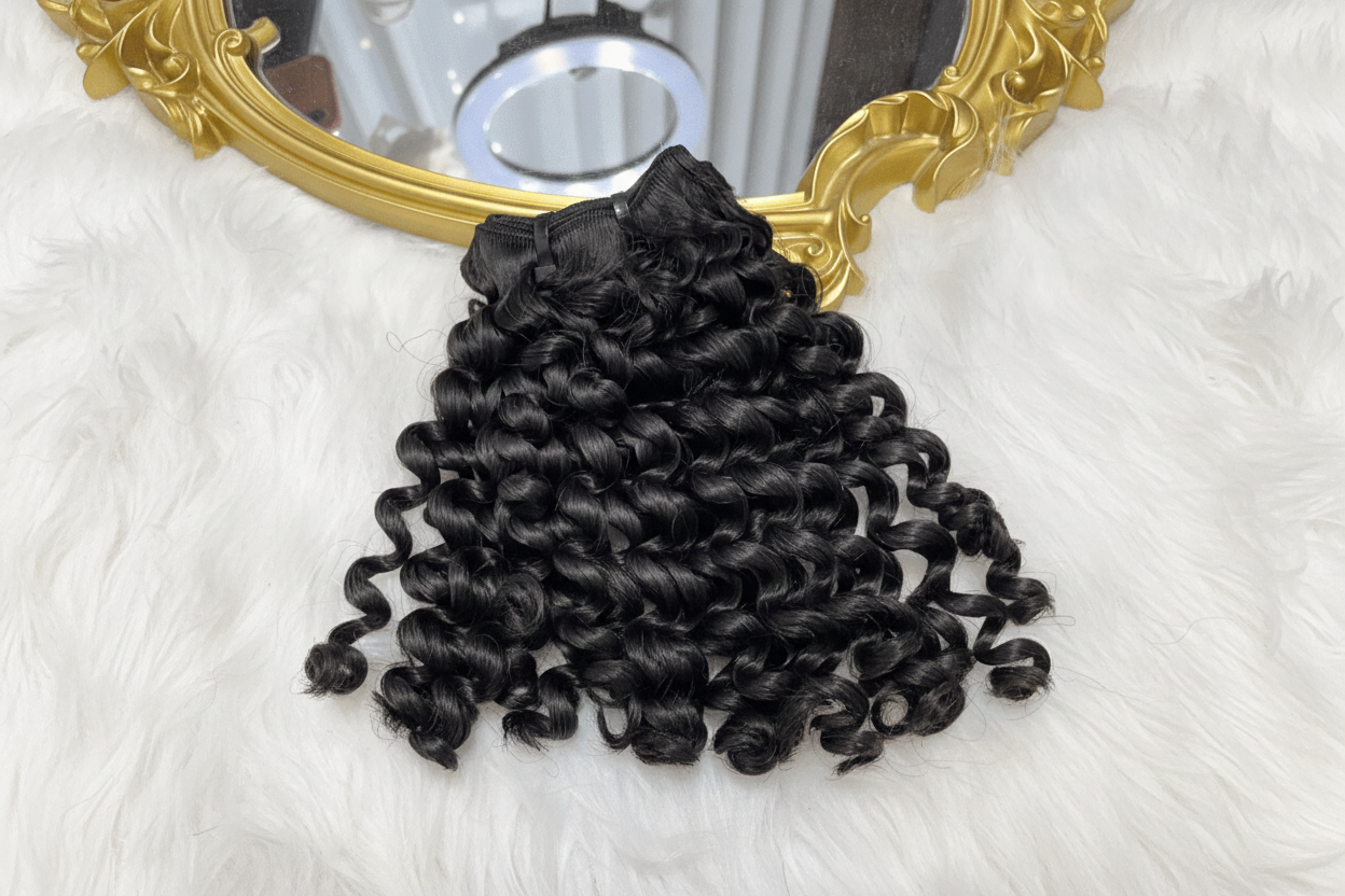 Deep curly double drawn Remy weft bundle Vietnamese hair C Beauty