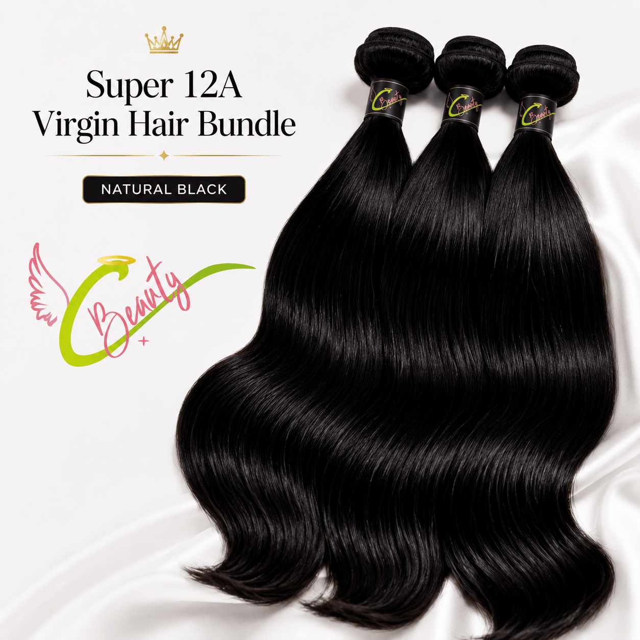 Super 12A virgin hair bundle natural black Vietnamese human hair | C Beauty