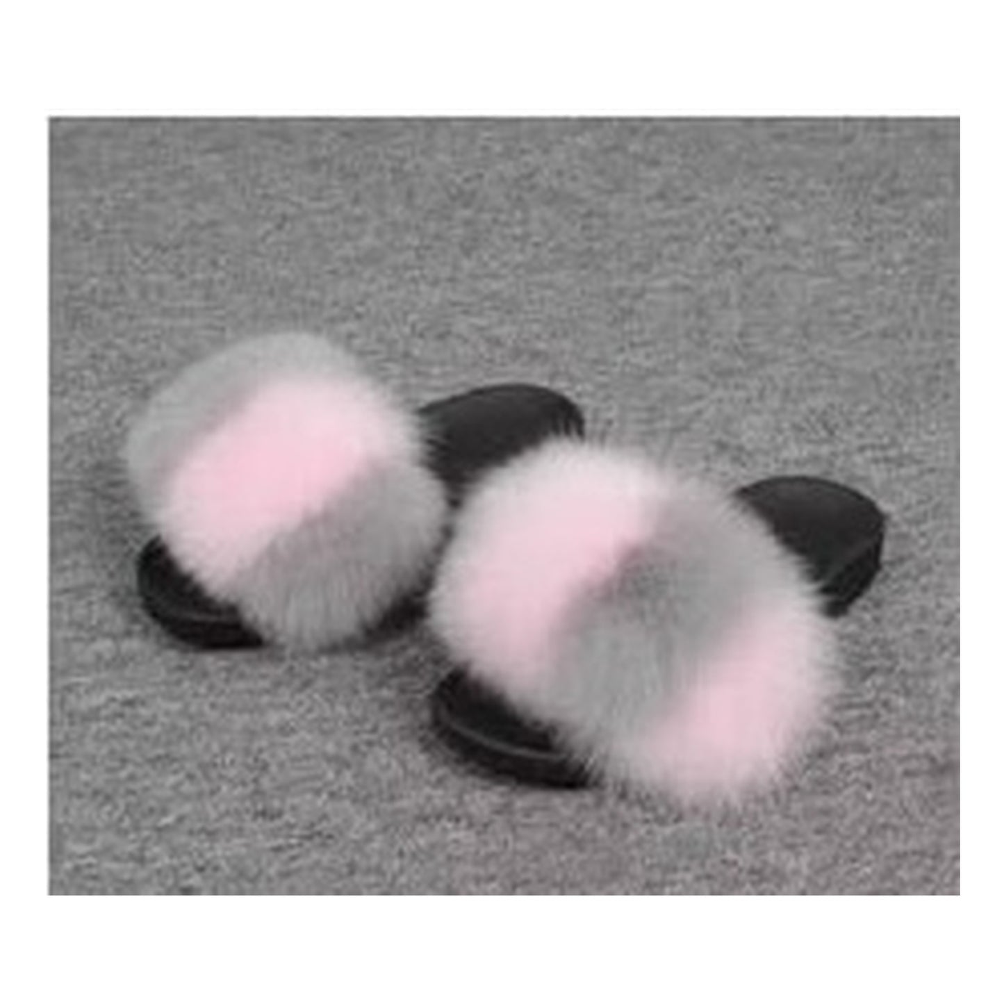 pink wolf Fur Slides – Style F-310