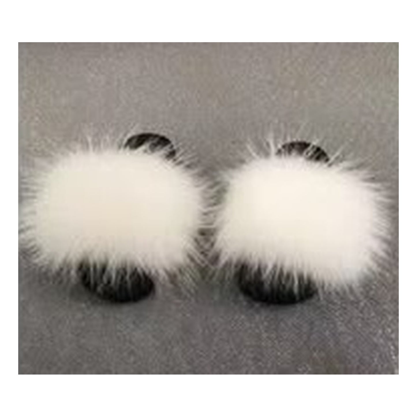 Fox Fur Slides – Gray / Cream – Style F-5 - C Beauty Accessories