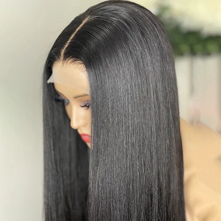 Natural Black Bone Straight Double Drawn Vietnamese Human Hair Wig for Women - C Beauty Accessories