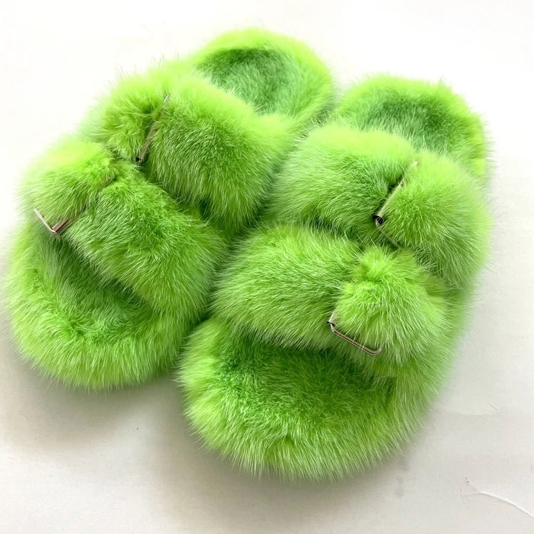 Real mink fur slide sandals | C Beauty