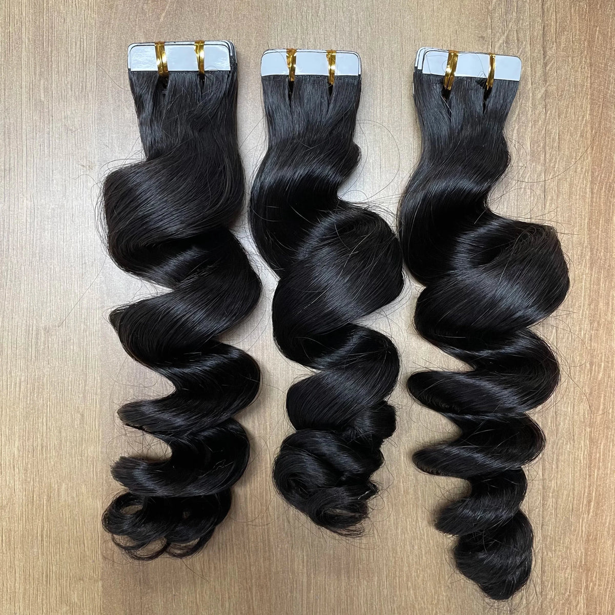Natural Raw Indian Virgin Remy Tape-In Hair Extensions, 100% Human Hair - C Beauty Accessories
