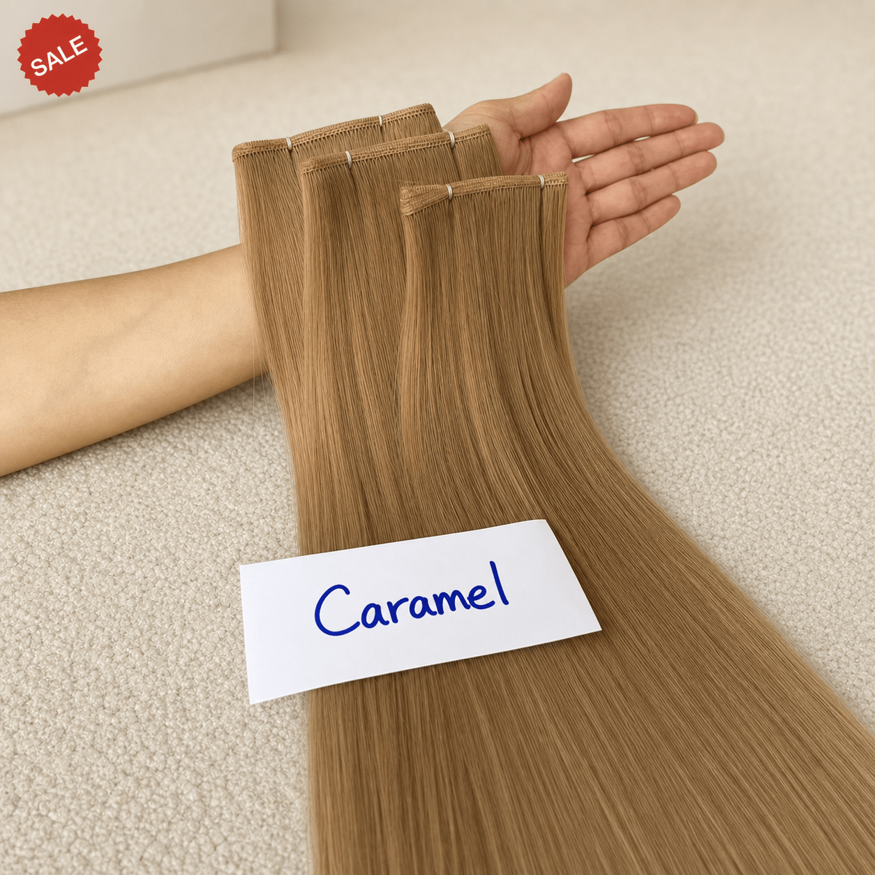 Caramel Genius Weft Hair Extensions | Straight Human Hair - C Beauty Accessories