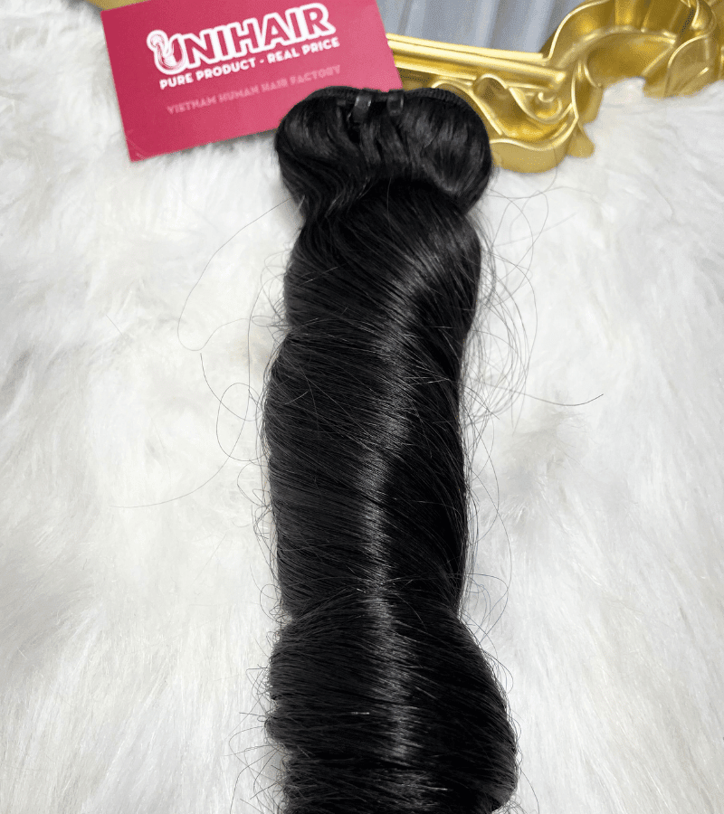 Spring curly double drawn Remy weft bundle Vietnamese hair C Beauty