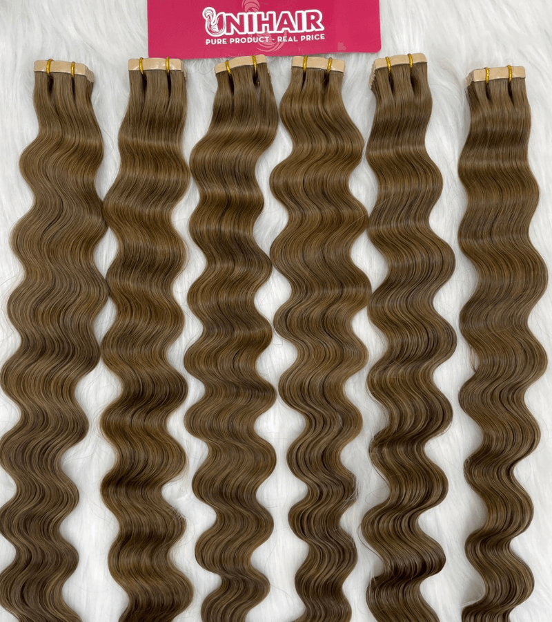 4 Tape-In Hair Extensions | Natural Wavy Human Hair - Shopcbeauty