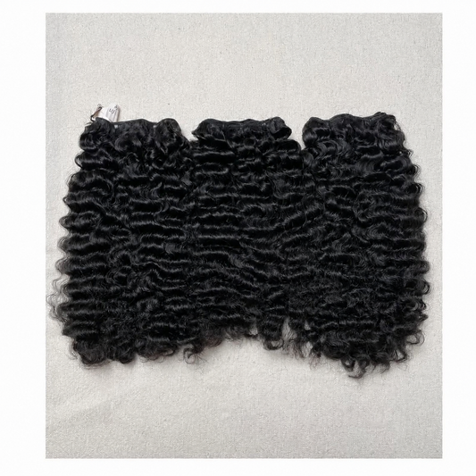 Kinky curly Vietnamese hair bundle natural black 100g C Beauty