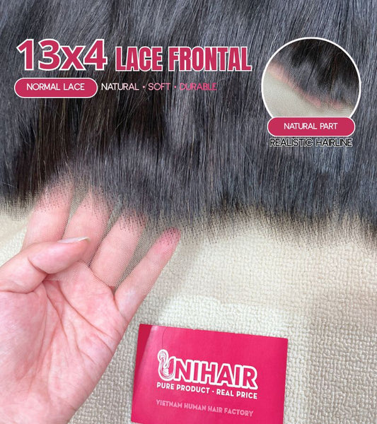 13x4 lace frontal Vietnamese human hair natural black C Beauty