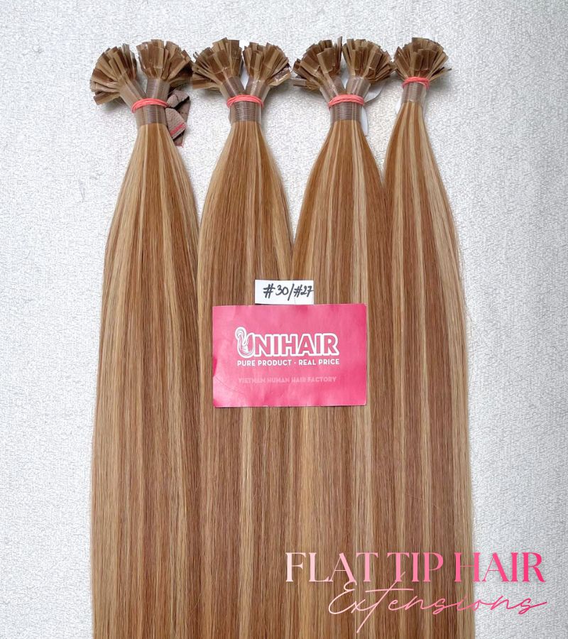 30/27 Flat Tip Hair Extensions | Honey Blonde - Shopcbeauty