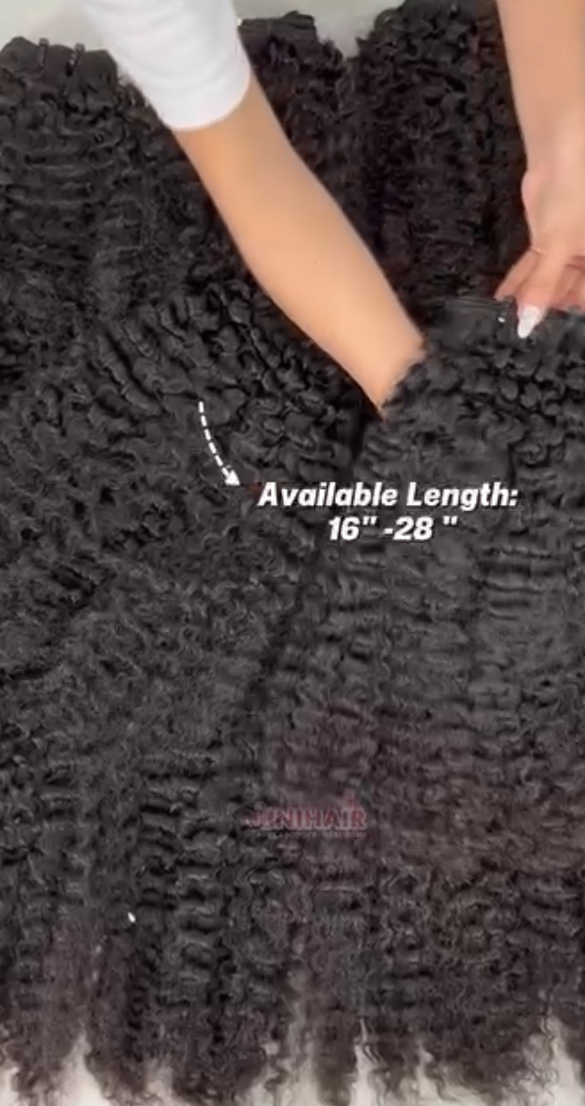 Kinky curly weft bundle tight springy curls C Beauty