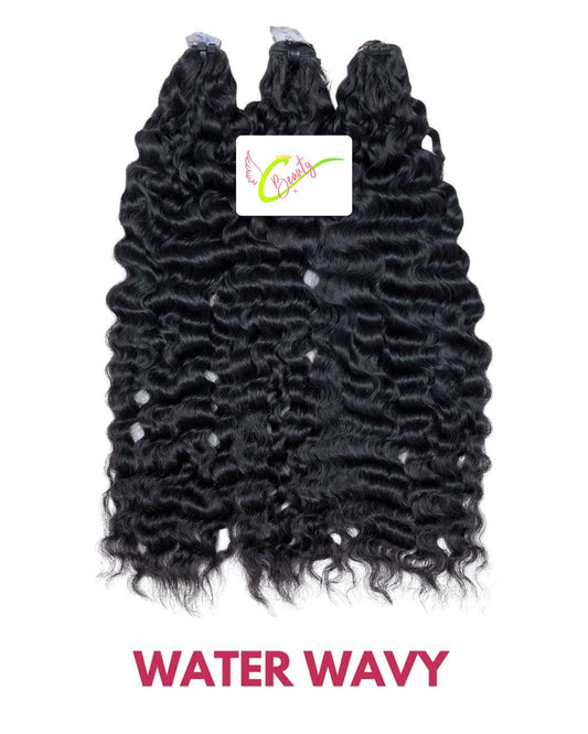 Water wavy Vietnamese hair bundle natural black 100g C Beauty