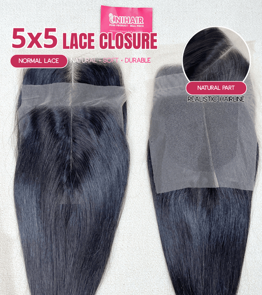 5x5 lace closure Vietnamese human hair natural black C Beauty