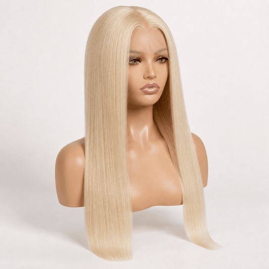 5×5 HD Lace Bone Straight 613 Blonde Closure Wig — 100% Human Hair - C Beauty Accessories