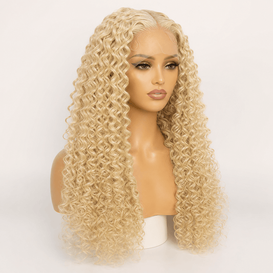 4×4 HD Lace Curly 613 Blonde Closure Wig — 100% Human Hair - C Beauty Accessories