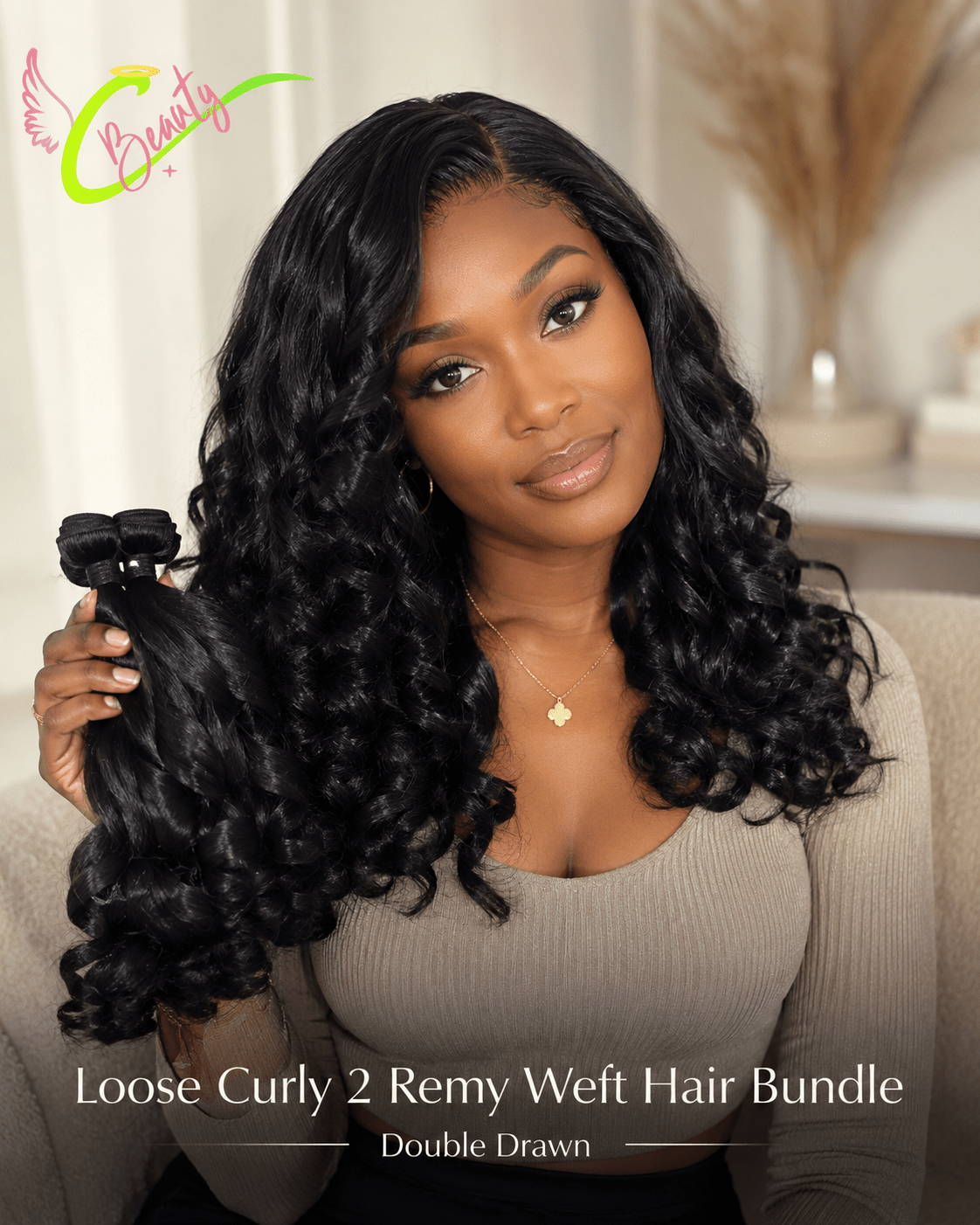 Loose Curly 2 Remy Weft Hair Bundle | Double Drawn - Shopcbeauty