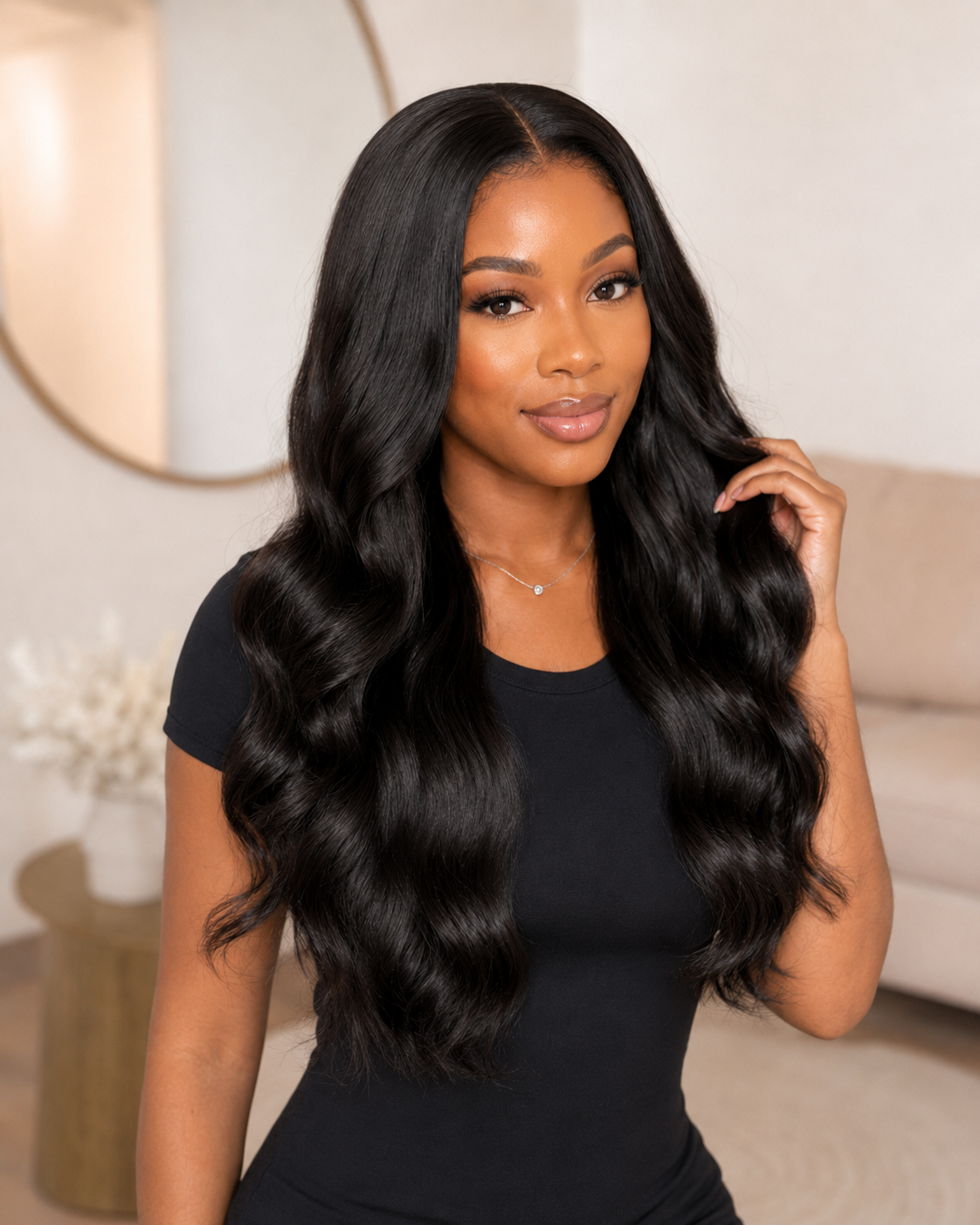 Natural wavy hair bundle side view C Beauty