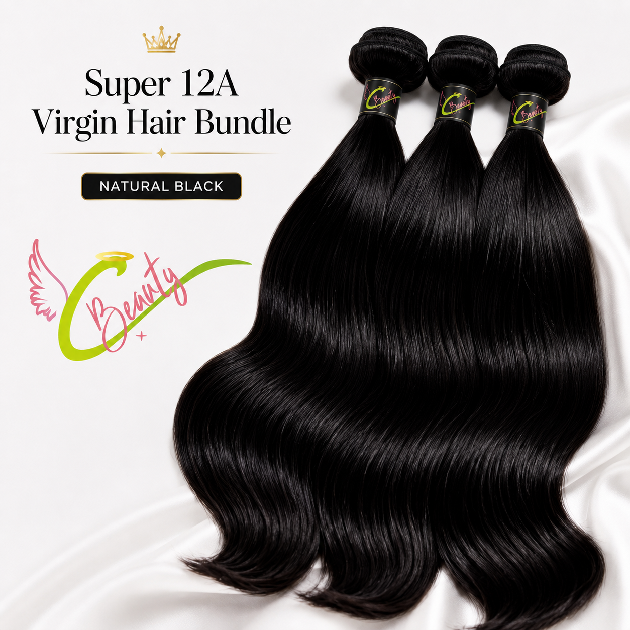 Super 12A Virgin Hair Bundle | Natural Black