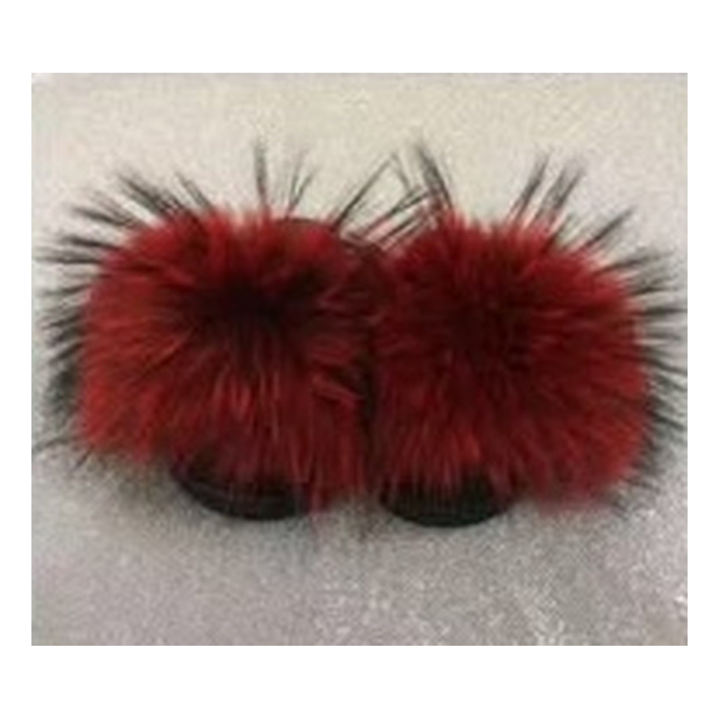 Fox Fur Slides – Neon Rainbow – Style F-15