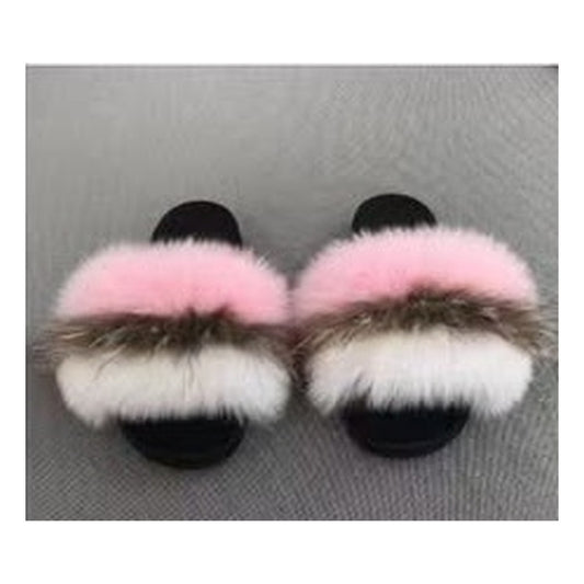 Fox Fur Slides – napoleon ice cream – Style F-168 - C Beauty Accessories