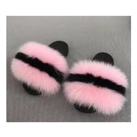 Fox Fur Slides – strawberry chocolate – Style F-171 - C Beauty Accessories