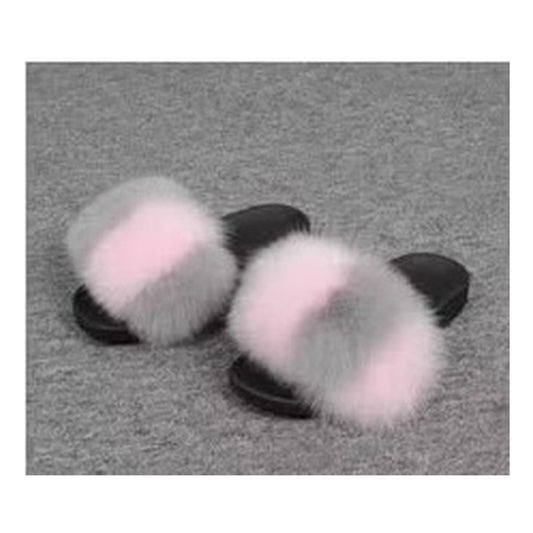 pink wolf Fur Slides – Style F-310 - C Beauty Accessories