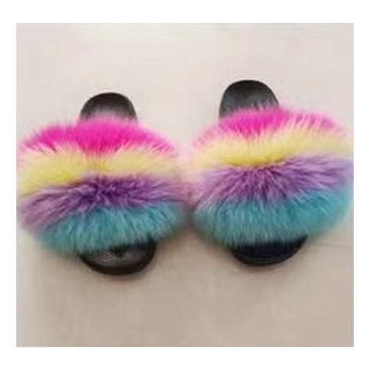 Fox Fur Slides – Style F-453 - C Beauty Accessories
