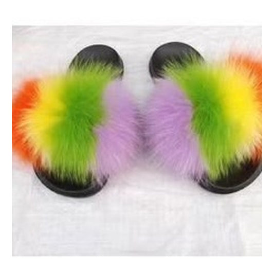 Fox Fur Slides – Style F-462 - C Beauty Accessories