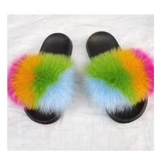 Fox Fur Slides – Style F-463 - C Beauty Accessories