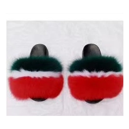 Fox Fur Slides – Style F-472 - C Beauty Accessories