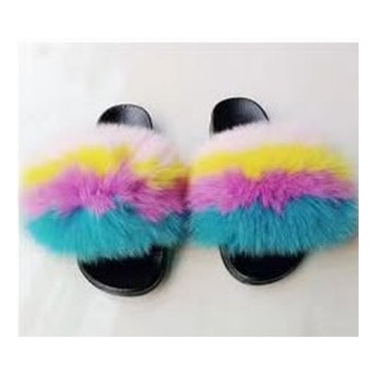 Fox Fur Slides – Style F-474 - C Beauty Accessories