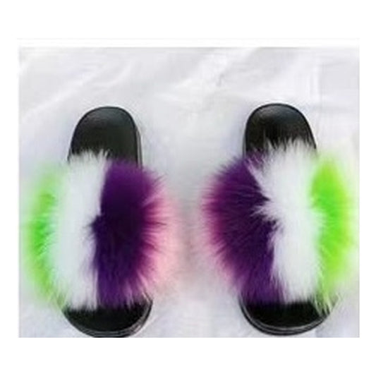 Fox Fur Slides – Style F-483 - C Beauty Accessories