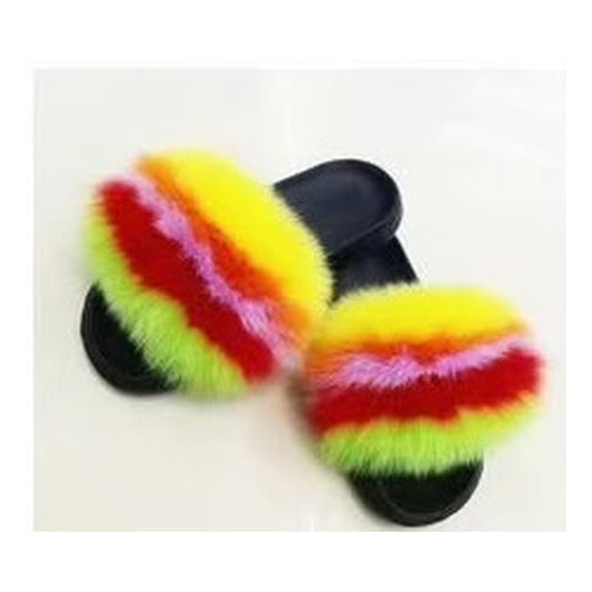 Fox Fur Slides – Style F-491 - C Beauty Accessories