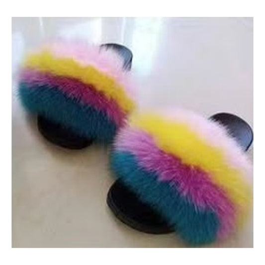 Fox Fur Slides – Style F-502 - C Beauty Accessories