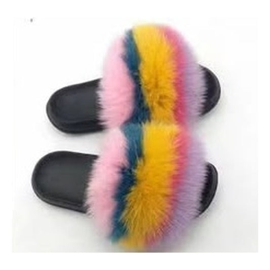 Fox Fur Slides – Style F-504 - C Beauty Accessories