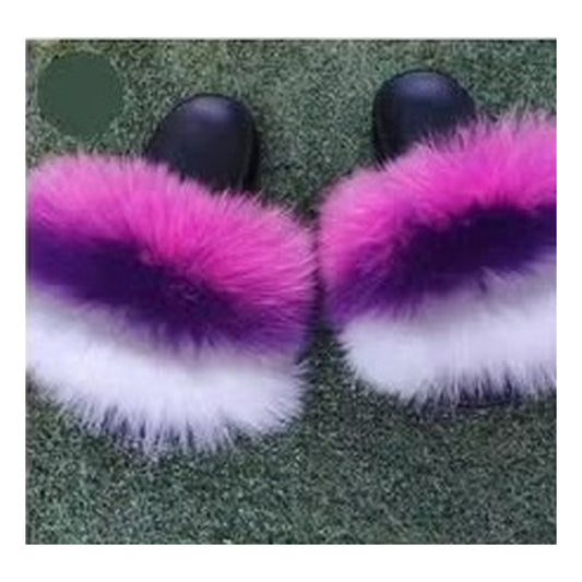Fox Fur Slides – Style F-510 - C Beauty Accessories