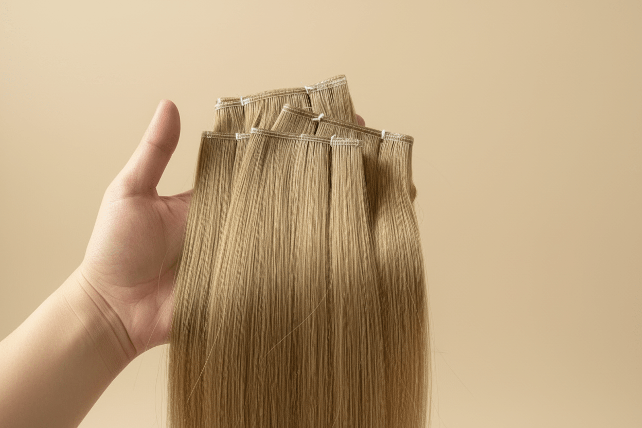 Brond' Ombre Genius Weft Hair Extensions | Straight Human Hair - C Beauty Accessories