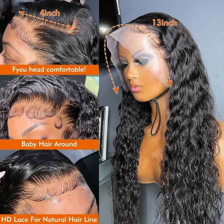 Burmese Curly 30 Inch Lace Frontal Wig, HD Full—Virgin Human Hair 12A - C Beauty Accessories