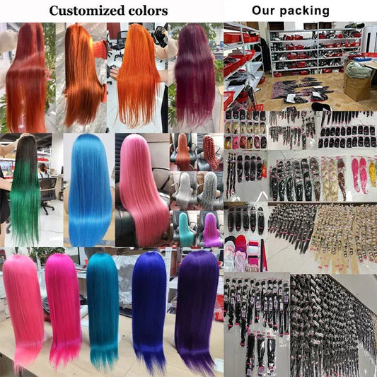 Pink Straight HD Lace Front Wig — Human Hair - C Beauty Accessories