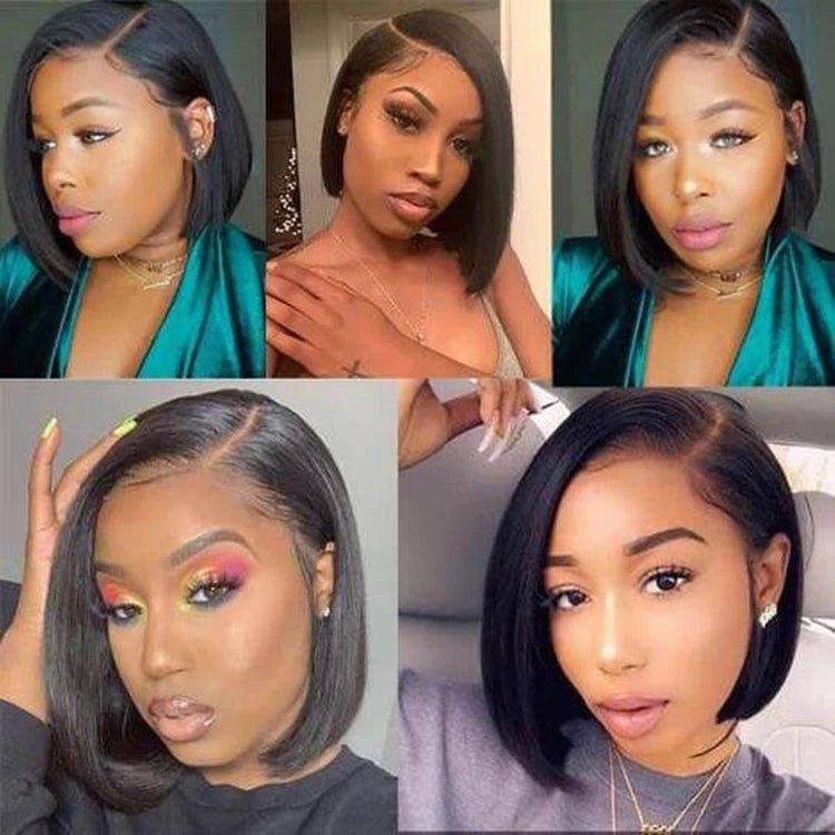 Highlight P4/27 Straight 13x4 Lace Frontal Bob Wig — Human Hair - C Beauty Accessories