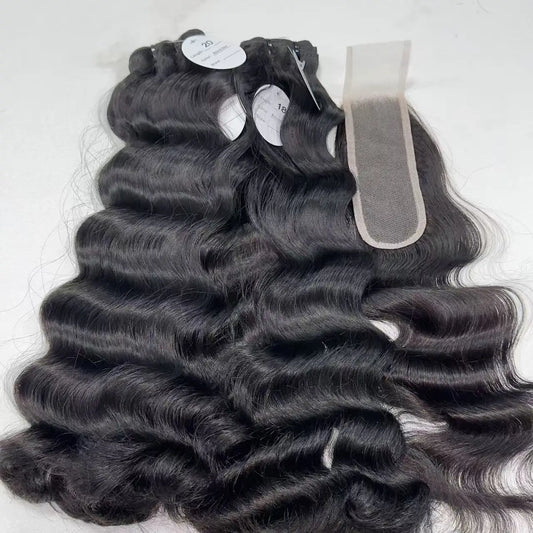 Remy Natural Straight Curly Wave Seamless 100% Virgin Human Clip-In Hair - C Beauty Accessories
