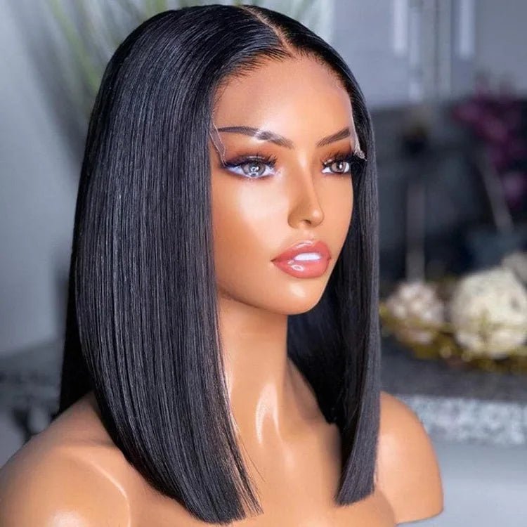 Bone Straight HD Lace Frontal Bob Wig — Double Drawn, Human Hair - C Beauty Accessories