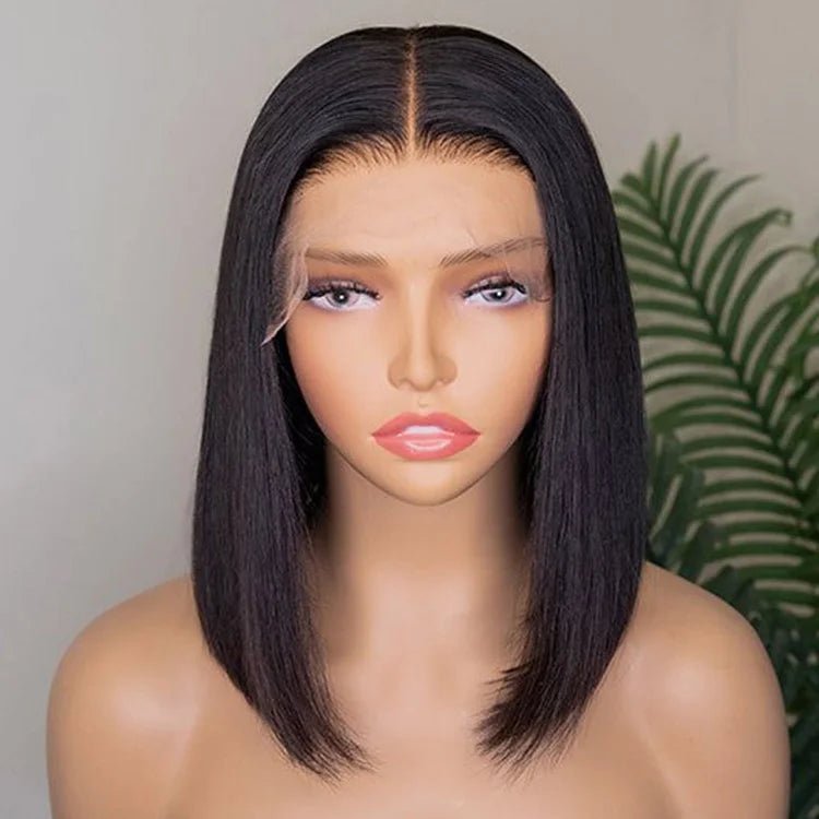 Bone Straight HD Lace Frontal Bob Wig — Double Drawn, Human Hair - C Beauty Accessories