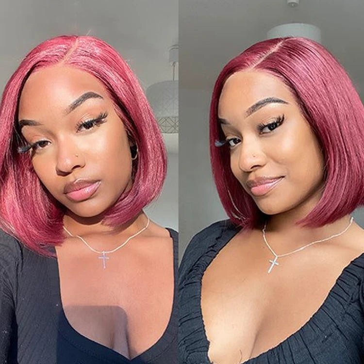 Bone Straight HD Lace Frontal Bob Wig — Double Drawn, Human Hair - C Beauty Accessories