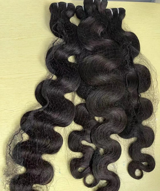 Raw Human Bulk Hair, Natural Black, Cuticle Aligned, Unprocessed - C Beauty Accessories