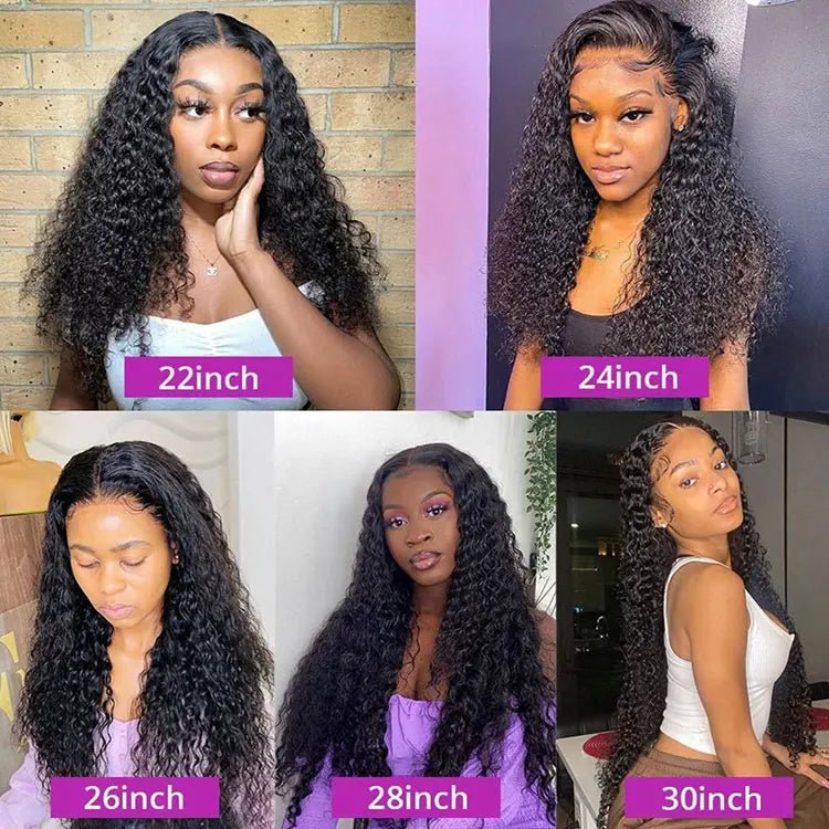 Raw Cambodian Kinky Curly Human Hair Wig, Lace Frontal Black Curly Bob for Women - C Beauty Accessories