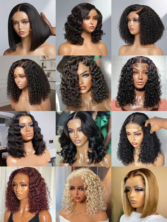 Curly HD Lace Front Bob Wig — Human Hair - C Beauty Accessories